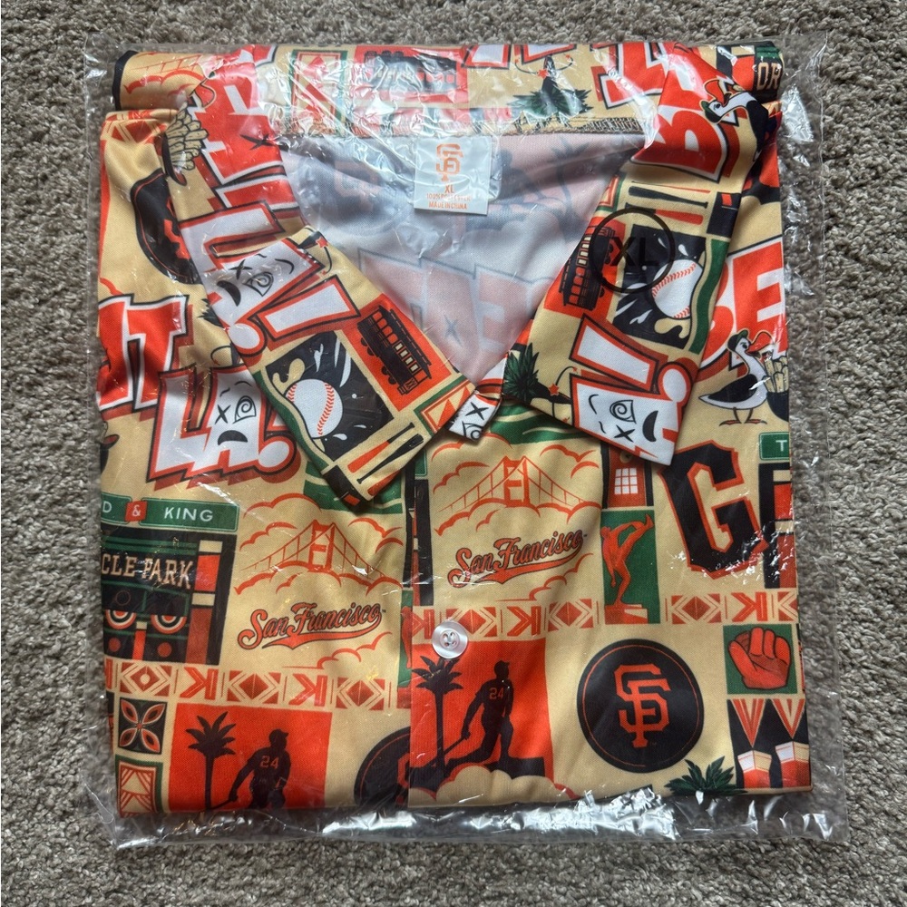 San Francisco Giants Beat LA Hawaiian Aloha Button shirt Size XL 2024